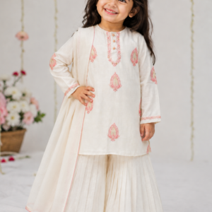 golden whispers chanderi sharara set