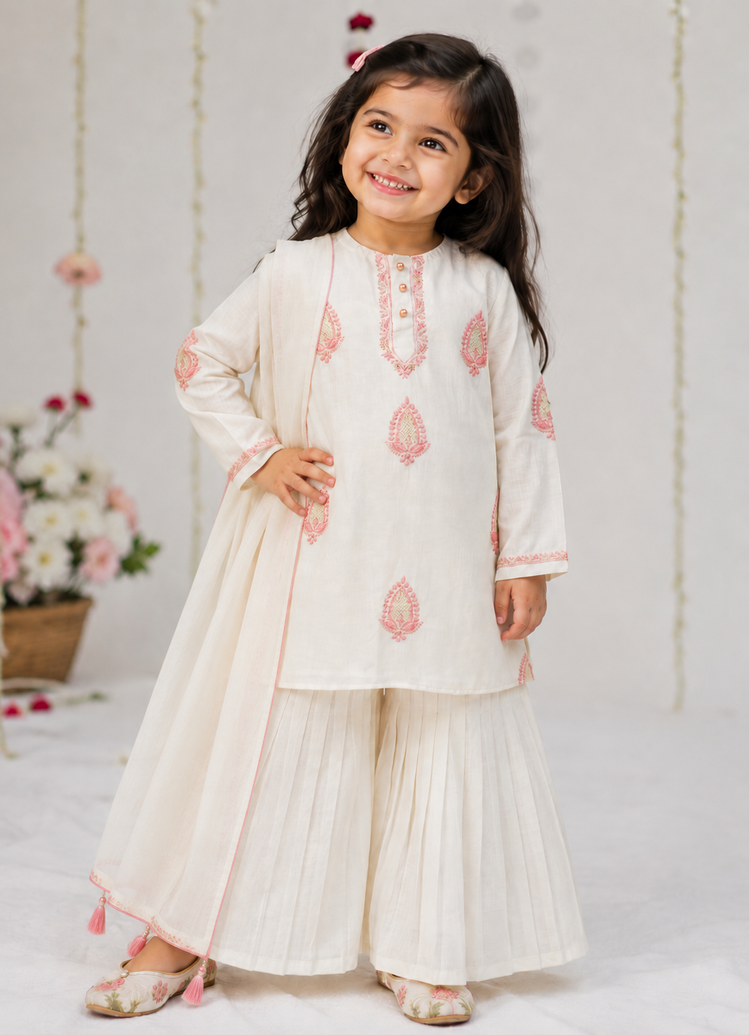 golden whispers chanderi sharara set golden whispers chanderi sharara set