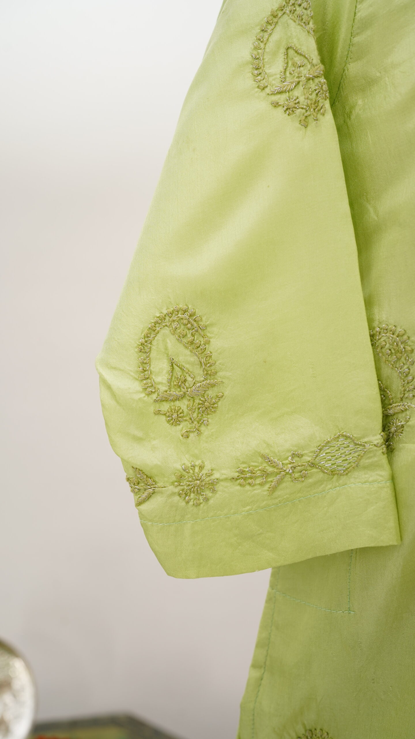 gulbagh green silk kurta gulbagh green silk kurta