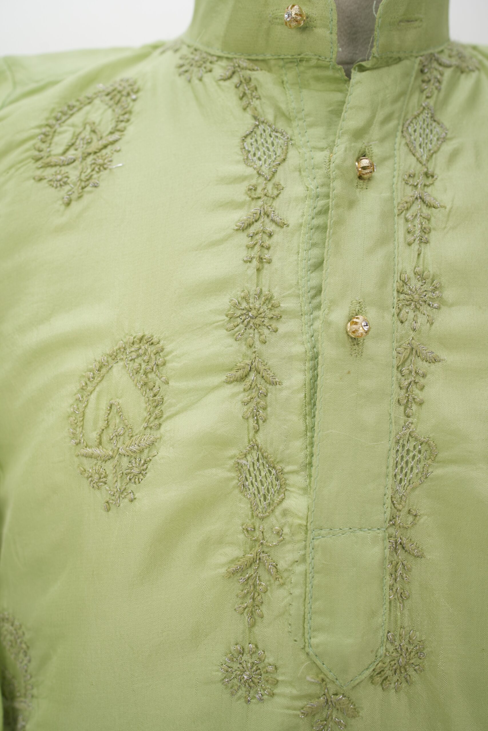 gulbagh green silk kurta gulbagh green silk kurta