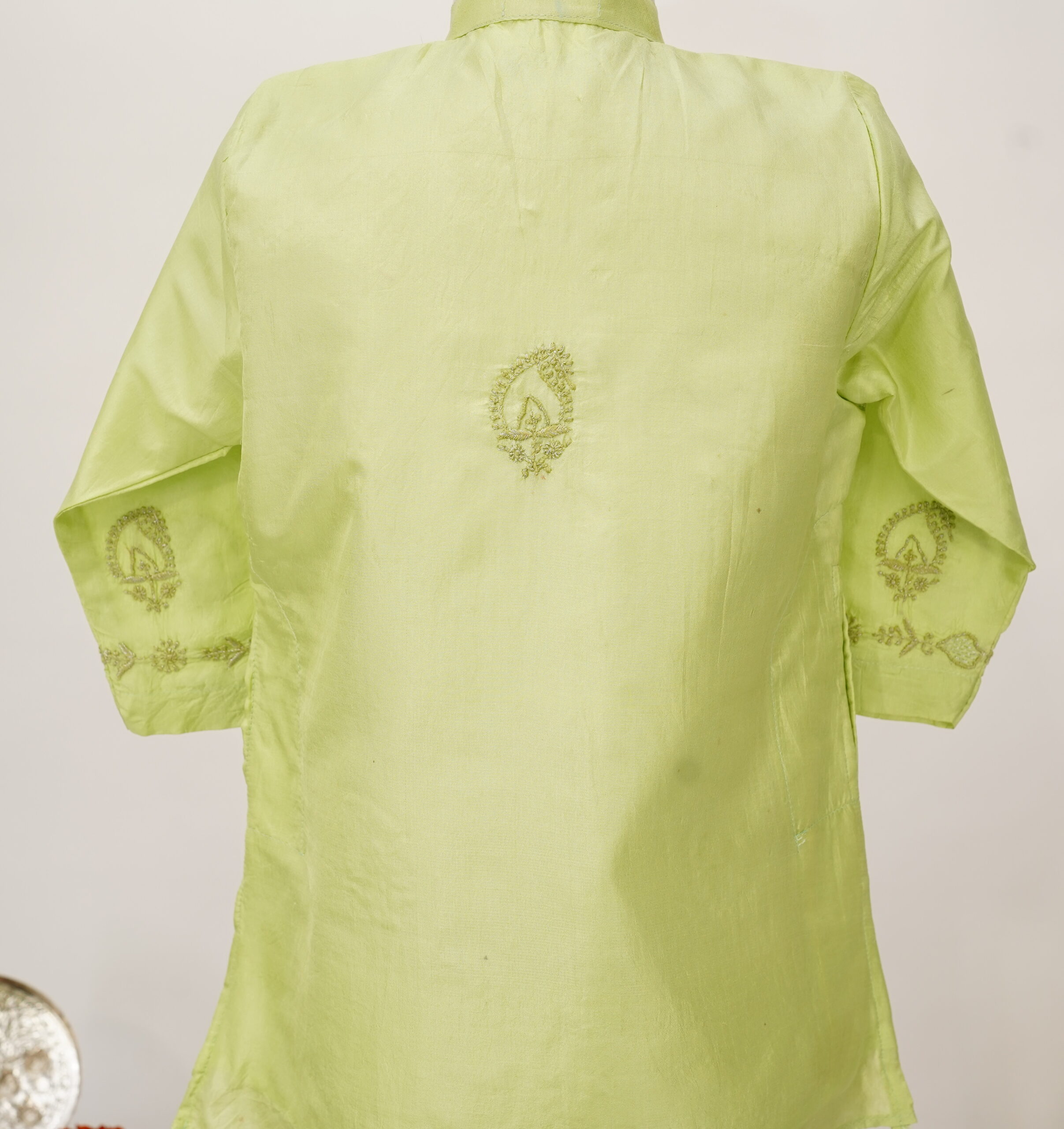 gulbagh green silk kurta gulbagh green silk kurta