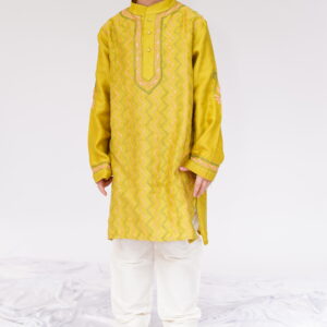 Boys Zig Zag chanderi kurta