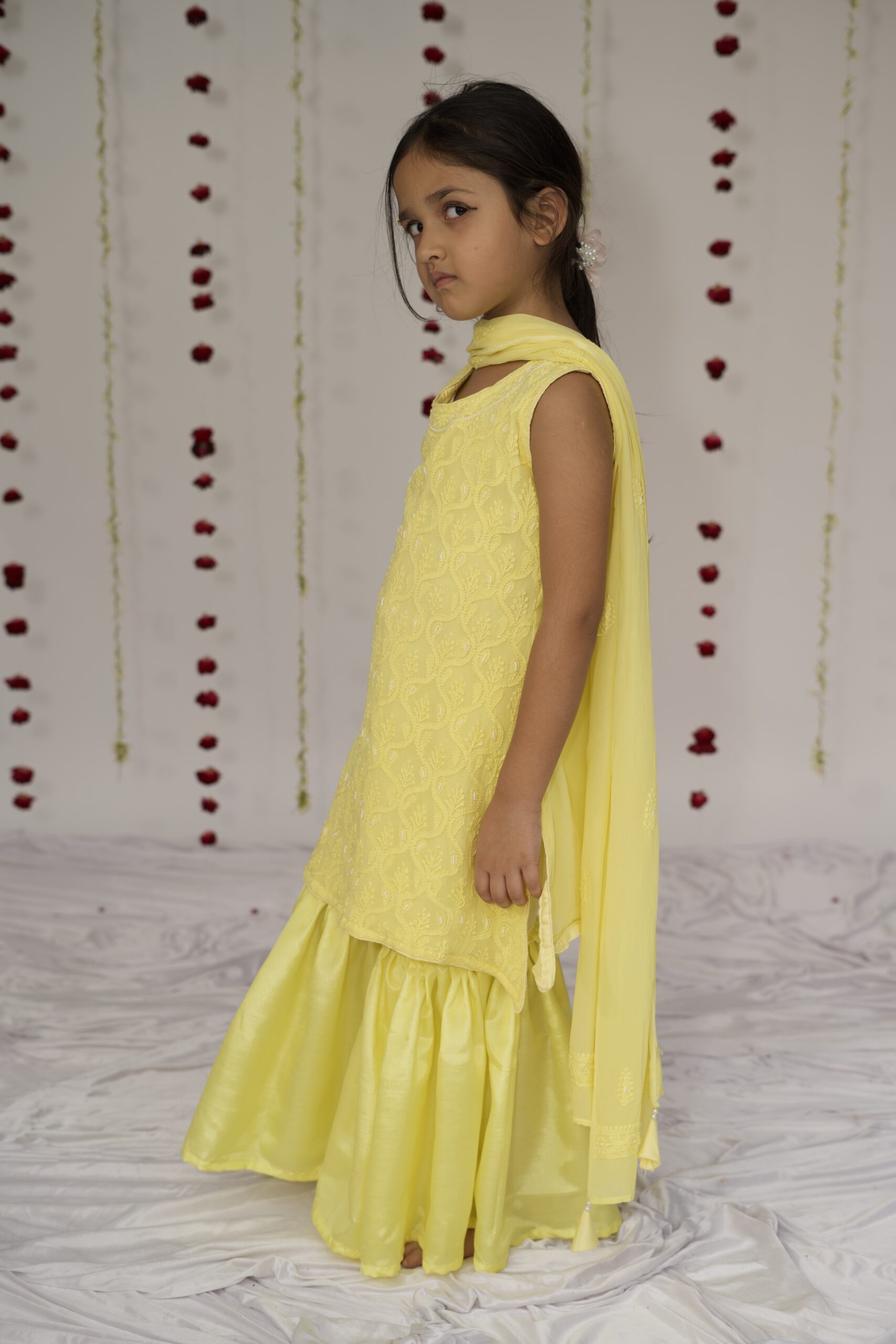 full embroidered chikan kurta sharara set full embroidered chikan kurta sharara set