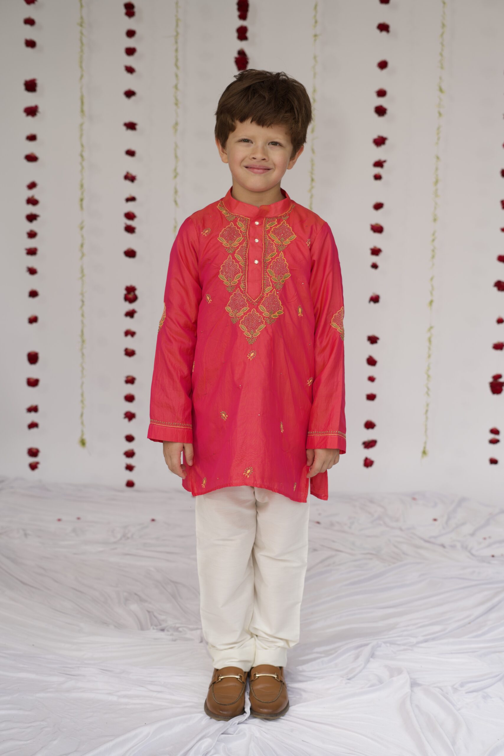 silk jaali boota kurta pink silk jaali boota kurta pink