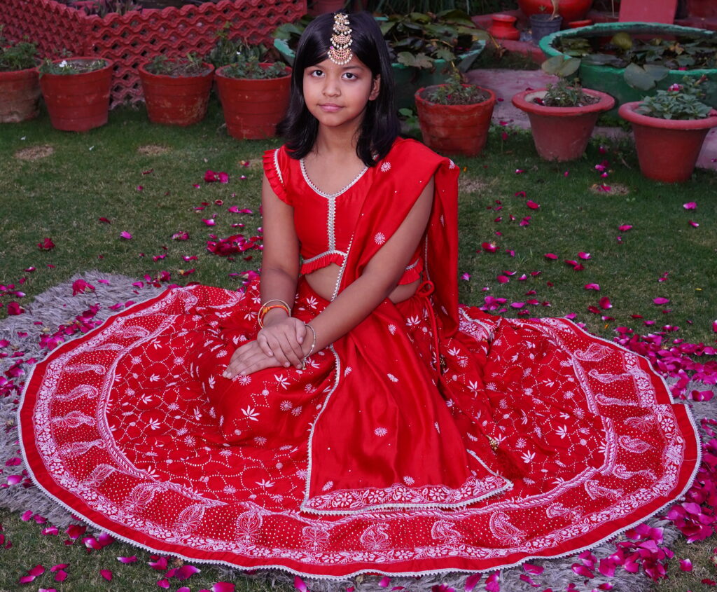 lotus bloom chanderi lehenga
