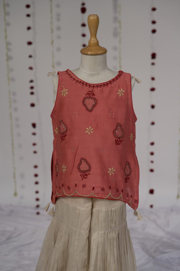 scalloped sharara set