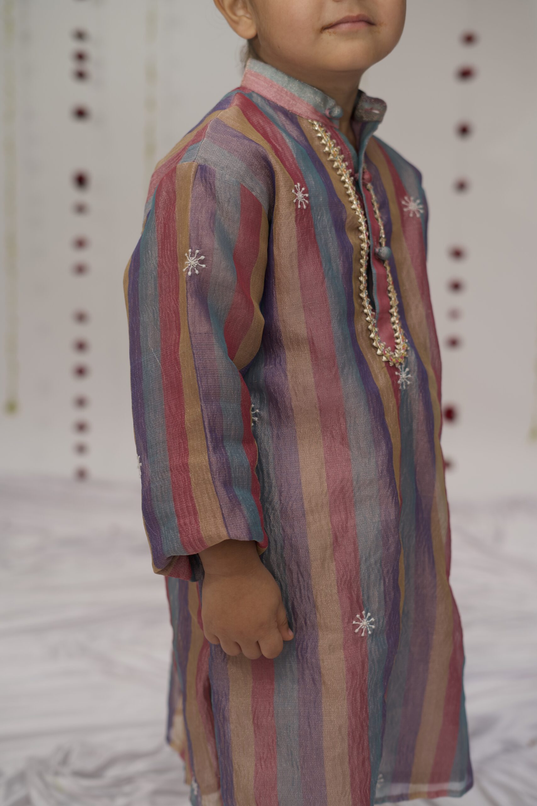 striped tissue kurta set striped tissue kurta set