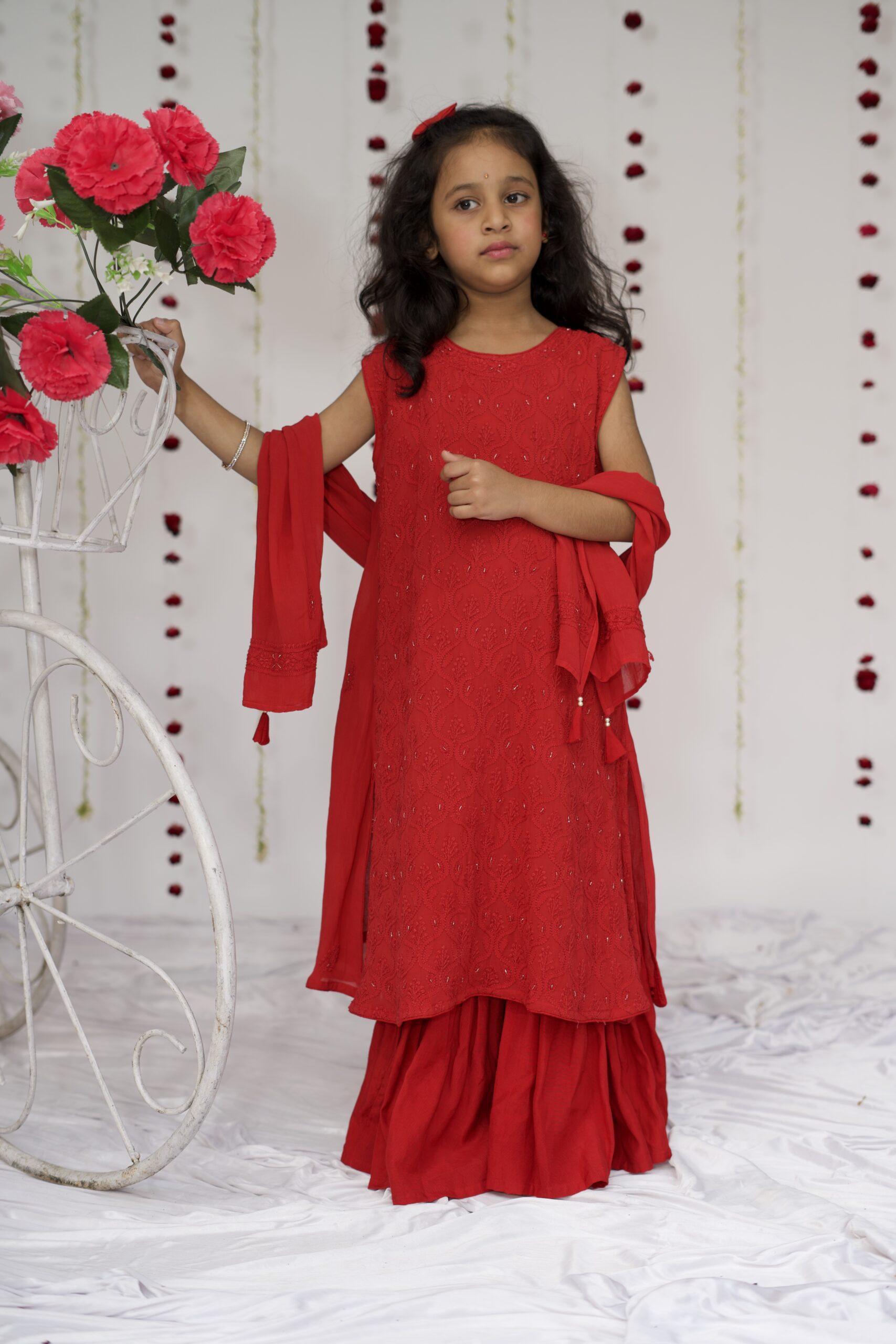 full embroidered chikan kurta sharara set full embroidered chikan kurta sharara set