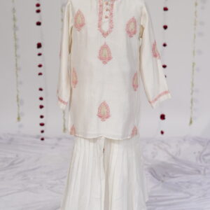 golden whispers chanderi sharara set