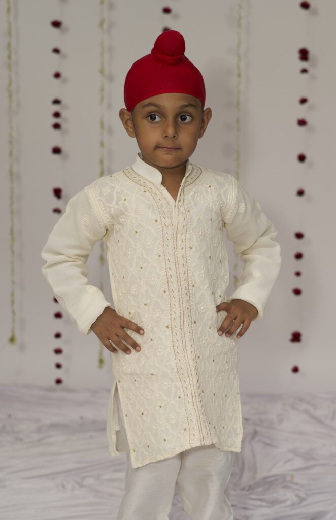 Boys royal ivory sherwani kurta