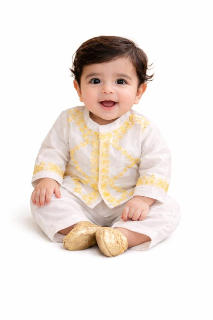 Newborn ruhani muslin kurta set