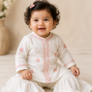 noor boota chanderi set cream