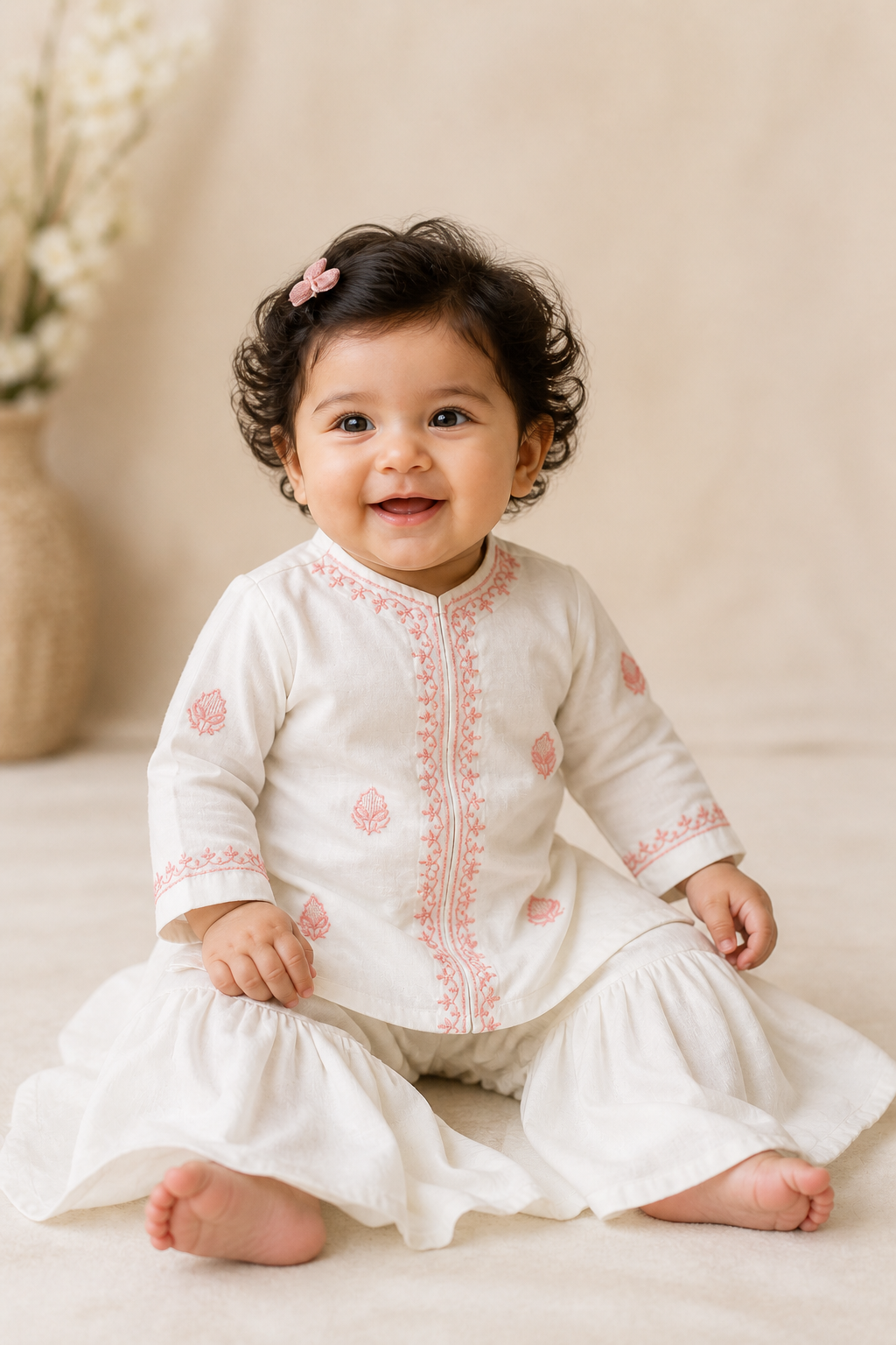 noor boota chanderi set cream noor boota chanderi set cream
