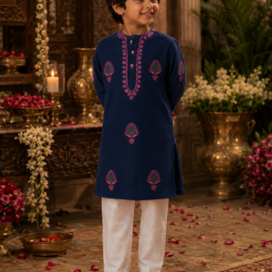Home gulnaar chanderi chikankari kurta pyjama